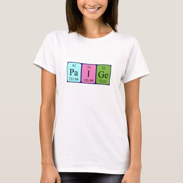Paige periodic table name shirt (Front)