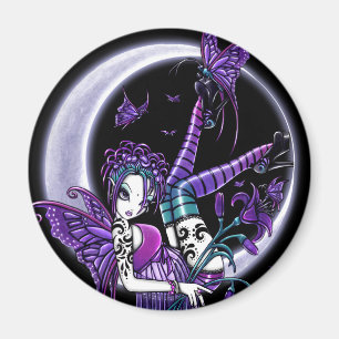"Paige" Rainbow Butterfly Moon Fairy Magnet