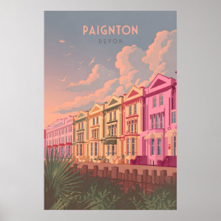 Paignton Devon Travel Poster