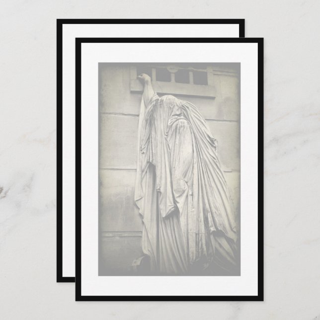 Pain and Sorrow Funeral Announcement Invitation (Front/Back)