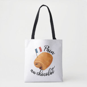 Pain Au Chocolat - Funny French Pastry Tote Bag
