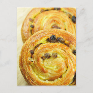 Pain au raisins postcard