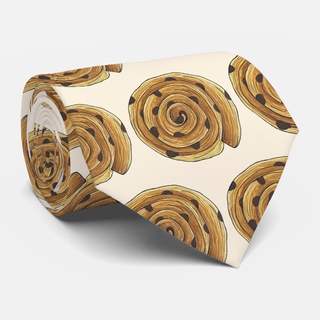 Pain Aux Raisins French Patisserie Bakery Food Tie (Rolled)