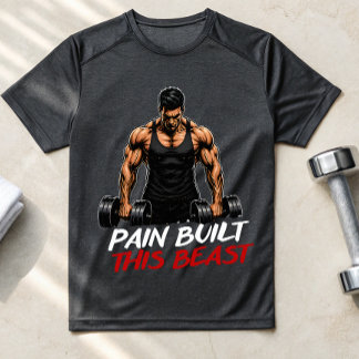 Pain Built This Beast Gym T-Shirt – Savage Workout