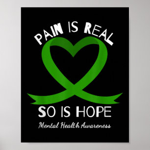 Pain Is Real So Is Hope Mental Health Awareness Poster
