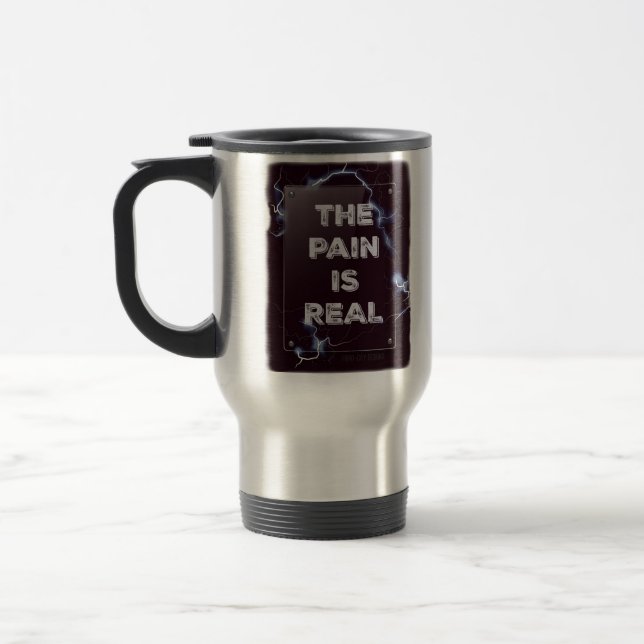 PAIN IS REAL travel mug (Left)