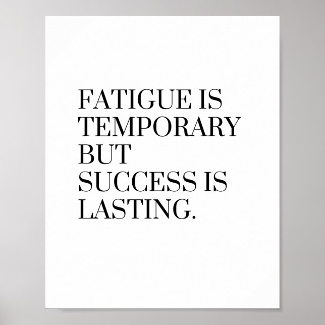 Pain is temporary but success is permanent poster (Front)