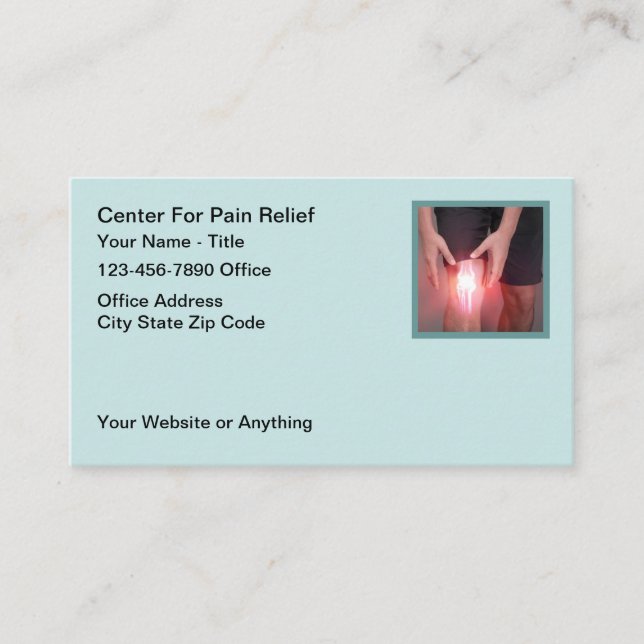 Pain Management Orthopaedic Medical Business Card (Front)