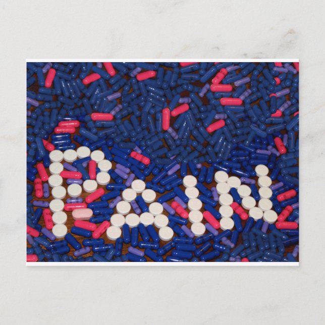 Pain Pills Postcard (Front)