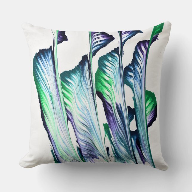 Pain Remover 1 Purple Green Abstract Accent Pillow (Front)