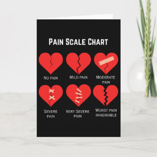 Pain Scale Chart Design For Funny Valentine's Day Card