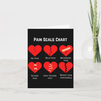 Pain Scale Chart Design For Funny Valentines Day  Card