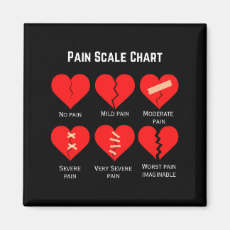 Pain Scale Chart Design For Funny Valentines Day  Magnet