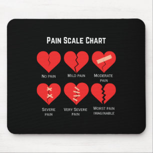 Pain Scale Chart Design For Funny Valentine's Day Mouse Pad