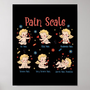 Pain Scale Cupid Nurse Trauma Nurse Icu Nurse Vale Poster