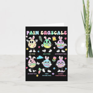 Pain Scale Easter Day Cute Bunny Eggs Nurse Triage Card