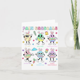 Pain Scale Easter Day Cute Bunny Eggs Nurse Triage Card