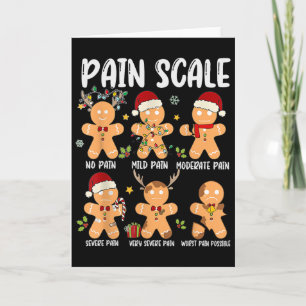 Pain Scale Gingerbread Trauma Nurse Christmas Nurs Card
