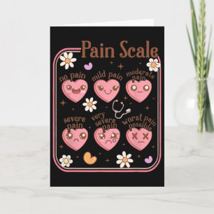 Pain Scale Hearts Nurse Valentine Card
