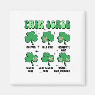 Pain Scale Nurse Doctor St Patricks Day Clover Icu Magnet