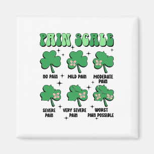 Pain Scale Nurse Doctor St Patricks Day Clover Icu Magnet