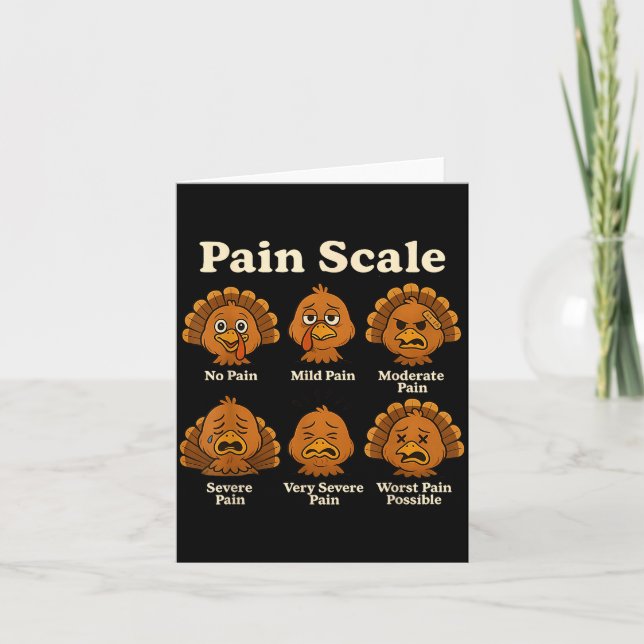 Pain Scale Pumpkin Pain Essment Trauma Nurse Hallo Card (Front)