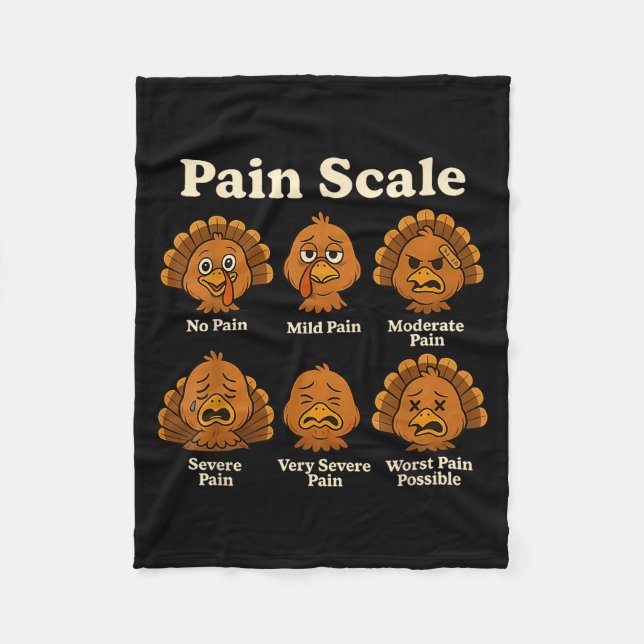 Pain Scale Pumpkin Pain Essment Trauma Nurse Hallo Fleece Blanket (Front)
