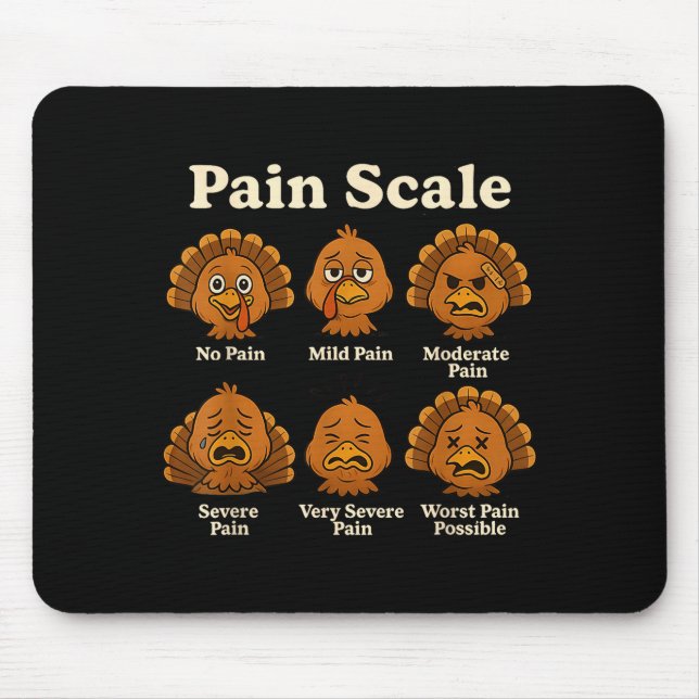 Pain Scale Pumpkin Pain Essment Trauma Nurse Hallo Mouse Pad (Front)