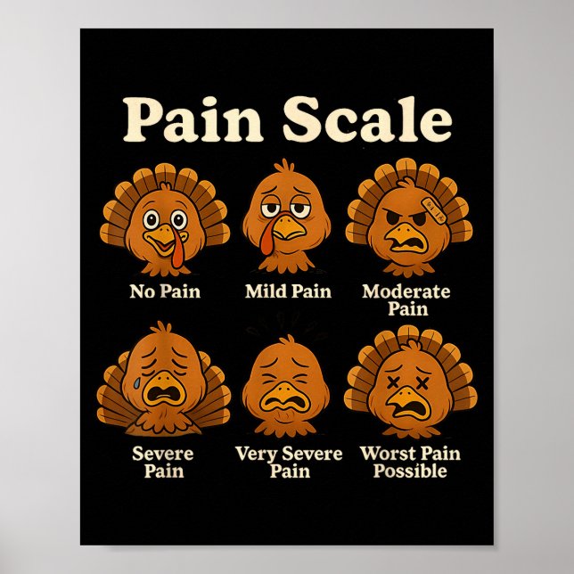 Pain Scale Pumpkin Pain Essment Trauma Nurse Hallo Poster (Front)