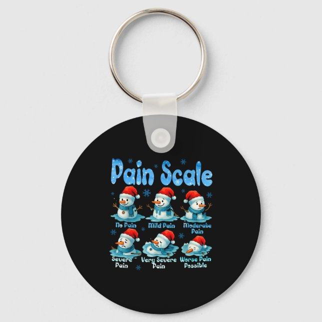 Pain Scale Snowman Healthcare Worker Pain Essment  Key Ring (Front)