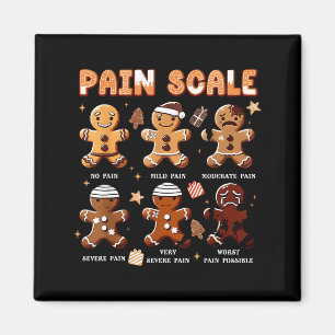 Pain Scale Snowman Nurse Christmas Xmas Snow Pajam Magnet
