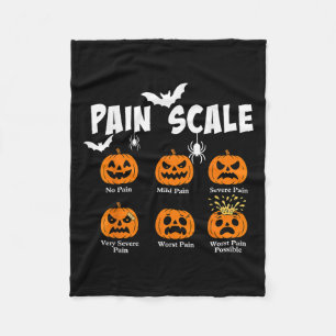 Pain Scale Soky Pumpkin Fall Halloween Trauma Nurs Fleece Blanket