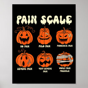Pain Scale Soky Pumpkin Fall Halloween Trauma Nurs Poster