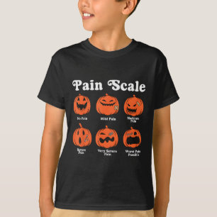 Pain Scale Soky Pumpkin Fall Halloween Trauma Nurs T-Shirt