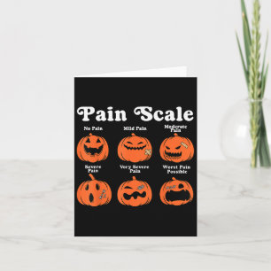 Pain Scale Spooky Pumpkin Fall Halloween Trauma Nu Card