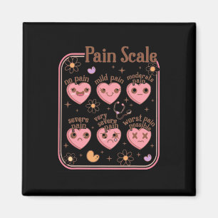Pain Scale Valentine Funny Christmas Icu Nurse Hol Magnet