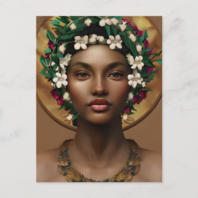 Pain to Power | African-American Queen Postcard (Front)