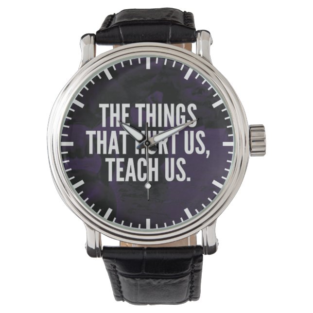 Pain - Workout Inspirational Words - Kettlebell Watch (Front)