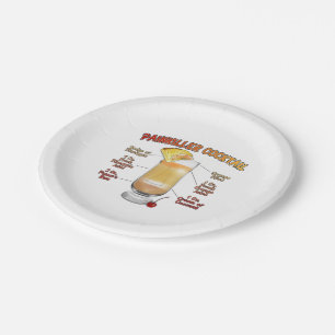 PAINKILLER Cocktail Recipe Art Paper Plate