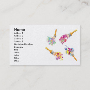 Paint3, Name, Address 1, Address 2, Contact 1, ... Business Card