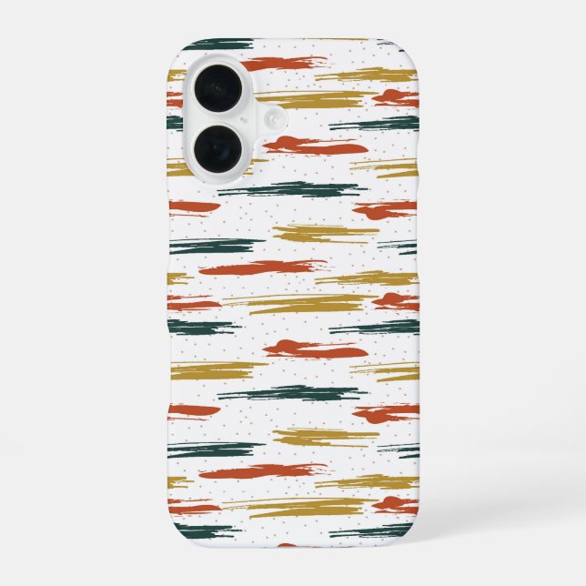 Paint Abstract Pattern File Folders iPhone 16 Case (Back)
