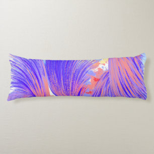 Paint and feathers body cushion
