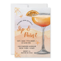 Paint And Sip Invitation