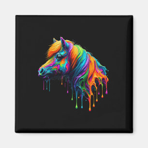 Paint Art Miniature Horse Horseback Riding Equestr Magnet