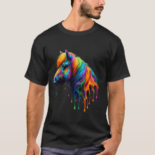 Paint Art Miniature Horse Horseback Riding Equestr T-Shirt