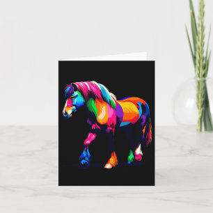Paint Art Welsh Pony And Cob Horseback Riding Eque Card