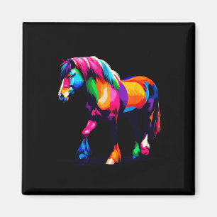 Paint Art Welsh Pony And Cob Horseback Riding Eque Magnet