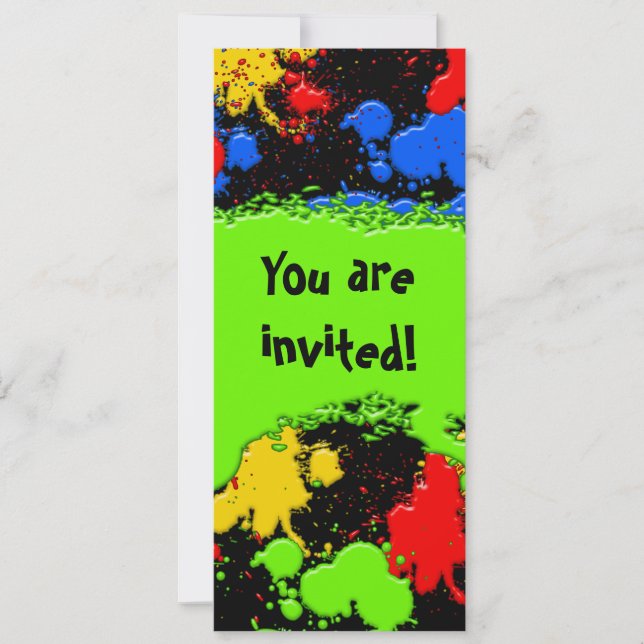 Paint Ball Invitation (Front)
