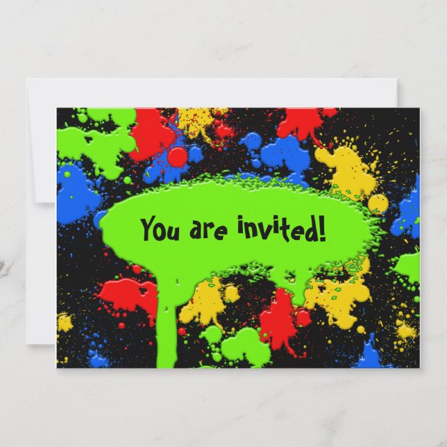 Paint Ball Invitation (Front)