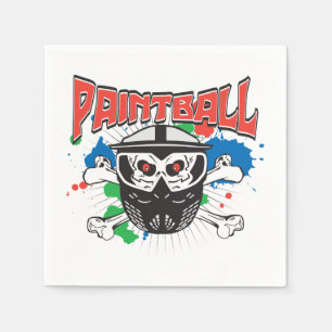 Paint Ball Skull Napkin